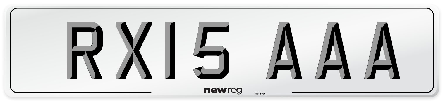 RX15 AAA Number Plate from New Reg